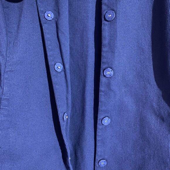 Eileen Fisher Blazer PL Navy Blue Snap Buttons Office Career Church Minimalist - Picture 6 of 16